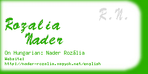 rozalia nader business card